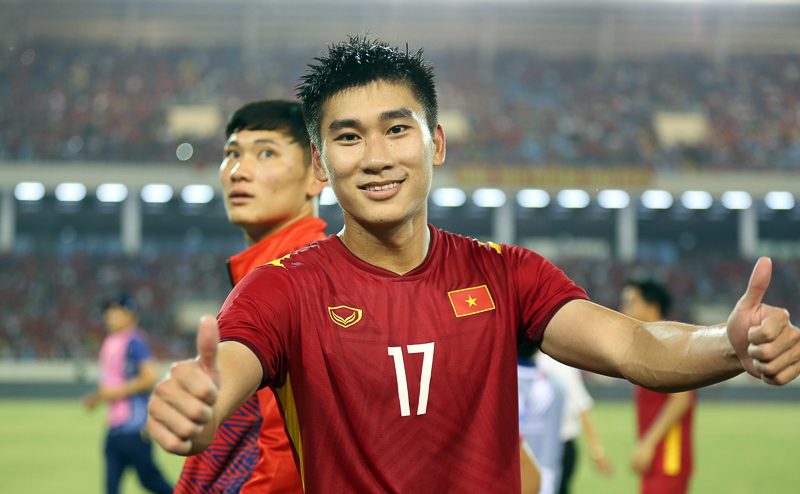 Nằm trong danh sách và đội hình cầu thủ U23 Việt Nam - tiền đạo Nhâm Mạnh Dũng